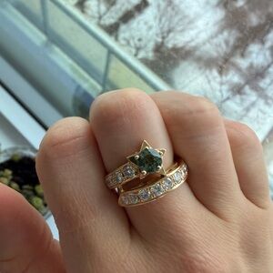 18k gold diamond and alexandrite ring size